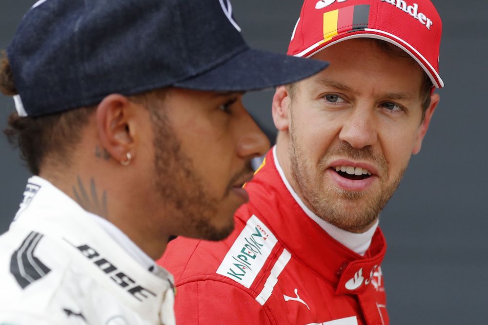 Sebastian Vettel, Lewis Hamilton GB Grand Prix 2017