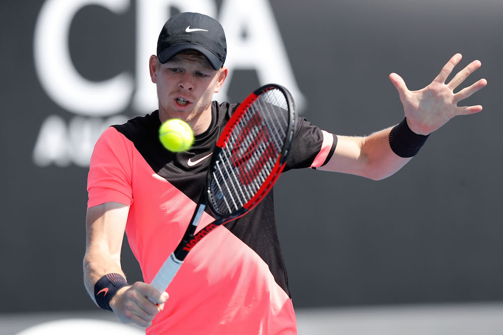 Kyle Edmund in the first round of the Australian Open