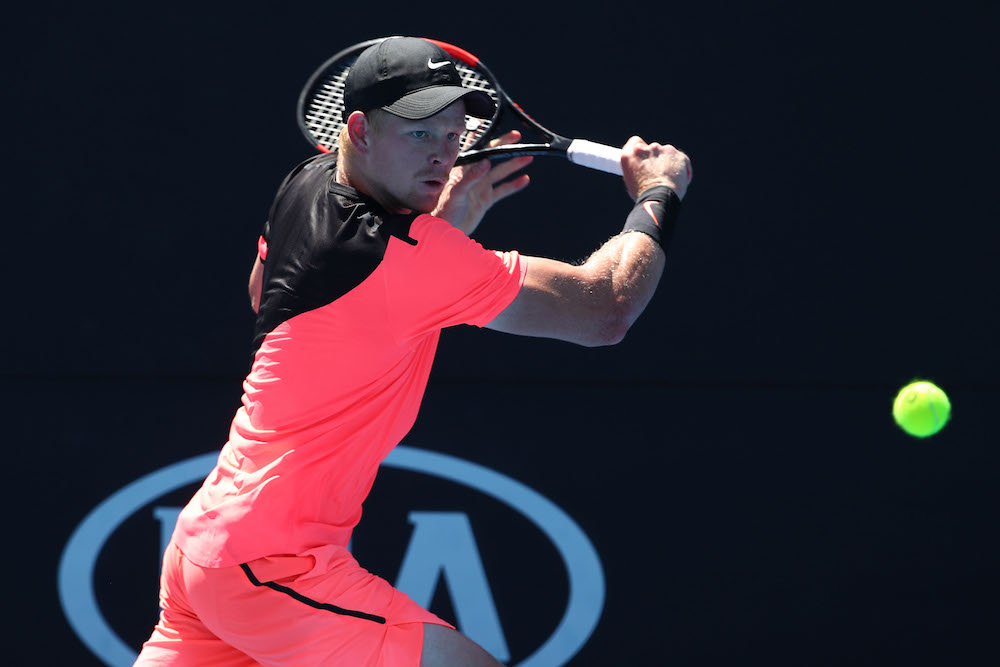 Kyle Edmund in the first round of the Australian Open 2018