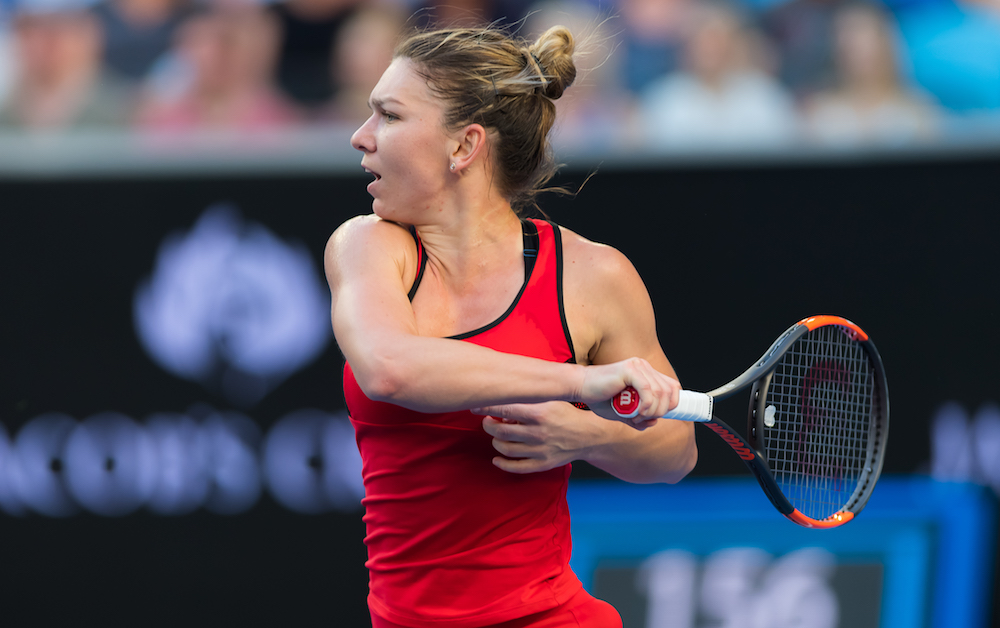 Simona Halep in the second round of the Australian Open, 2018