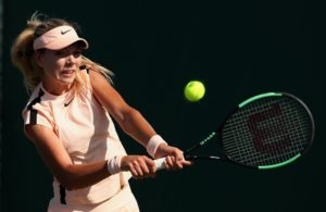 Katie Boulter in the qualification rounds of the Miami Open, WTA Miami 2018