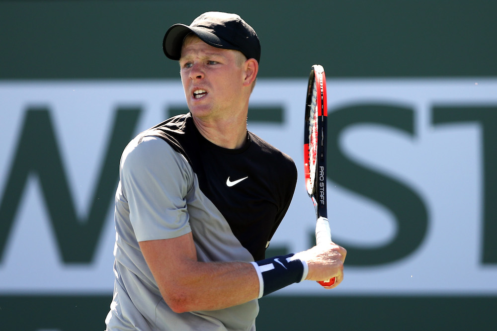Kyle Edmund in the second round of the BNP Paribas Open, ATP Indian Wells 2018