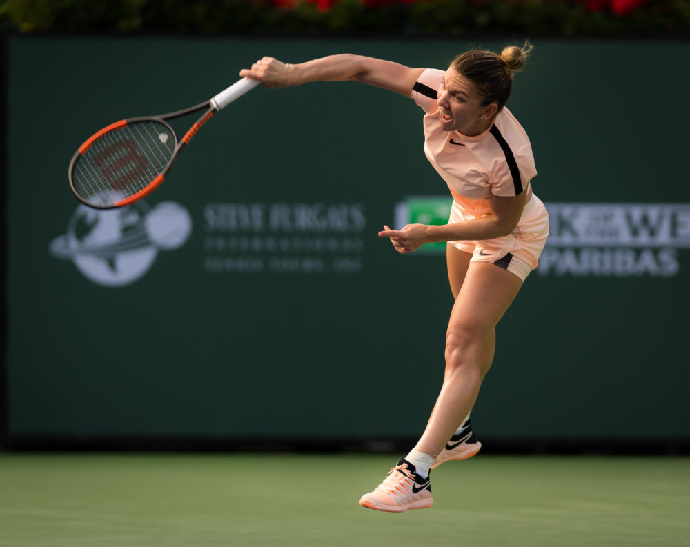 Simona Halep in the third round of the BNP Paribas Open, WTA Indian Wells 2018