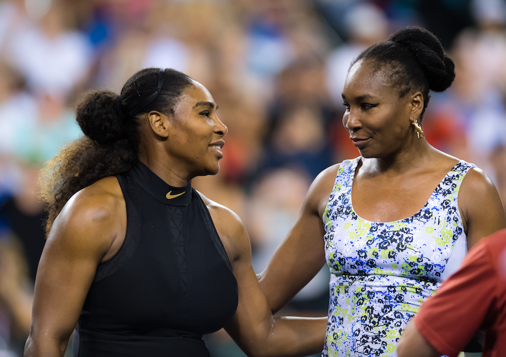 Serena and Venus Williams in the third round of the BNP Paribas Open, WTA Indian Wells 2018