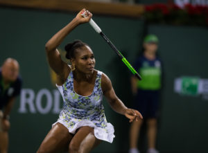Venus Williams in the third round of the BNP Paribas Open, WTA Indian Wells 2018