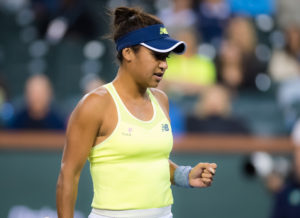 Heather Watson in the first round at the BNP Paribas Open, WTA Indian Wells 2018