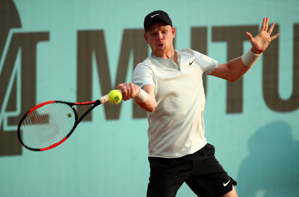 Kyle Edmund in the first round of the ATP Mutua Madrid Open, 2018