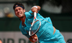 Cameron Norrie in the first round at Roland Garros, 2018