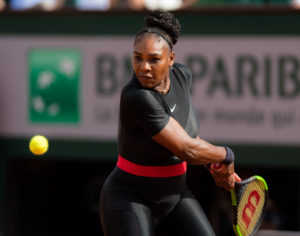 Serena Williams in the first round of Roland Garros, 2018
