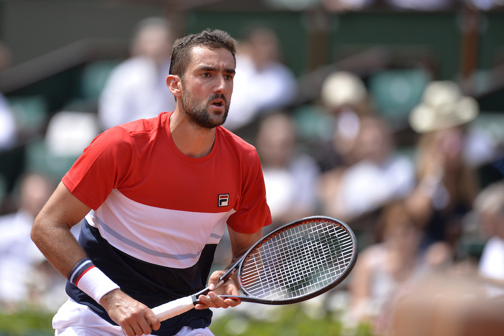 Marin Cilic in the second round of Roland Garros, 2018
