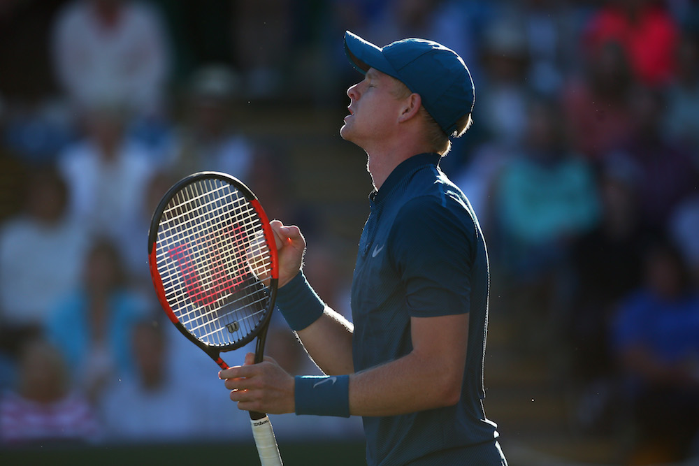 Kyle Edmund in the second round of the Nature Valley International, ATP Eastbourne 2018