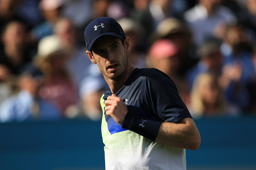 Andy Murray in the first round of the Fever-Tree Championships, ATP Queen's Club 2018