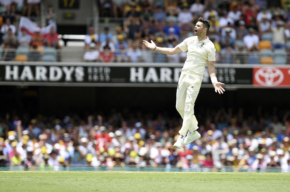 James Anderson during the Ashes tour in Australia, 2017