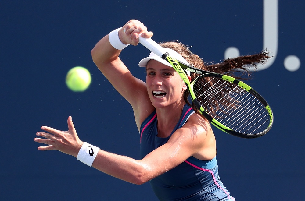 Johanna Konta in the first round of the US Open, New Yiork 2018
