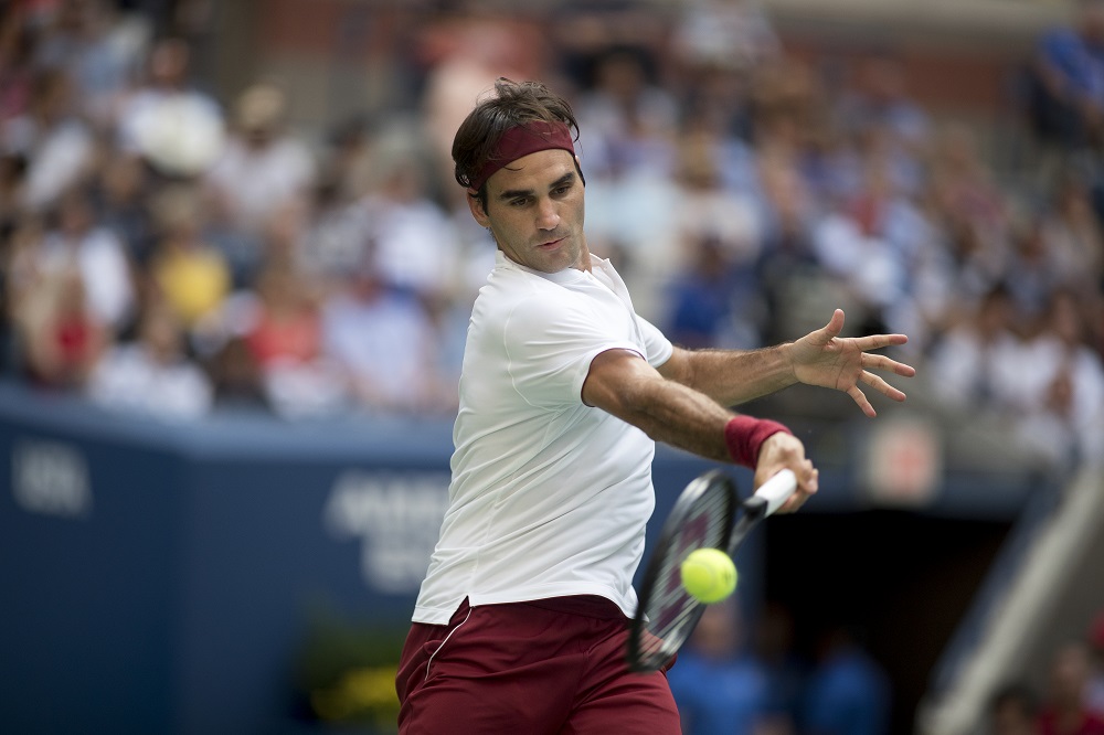 Roger Federer in the third round of the US OPen, New York 2018