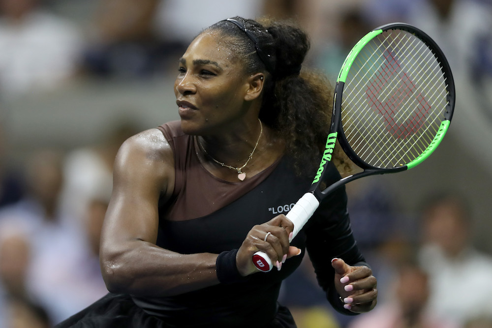 Serena Williams in the quarter-final of the US Open, New York 2018