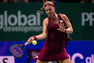 Kiki Bertens in the second round-robin match of the WTA Finals 2018, Singapore