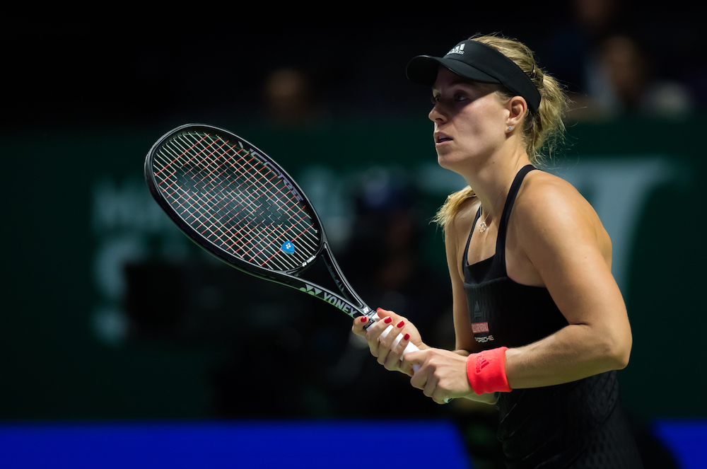 Angelique Kerber in the first round robin match at the WTA Finals 2018, Singapore
