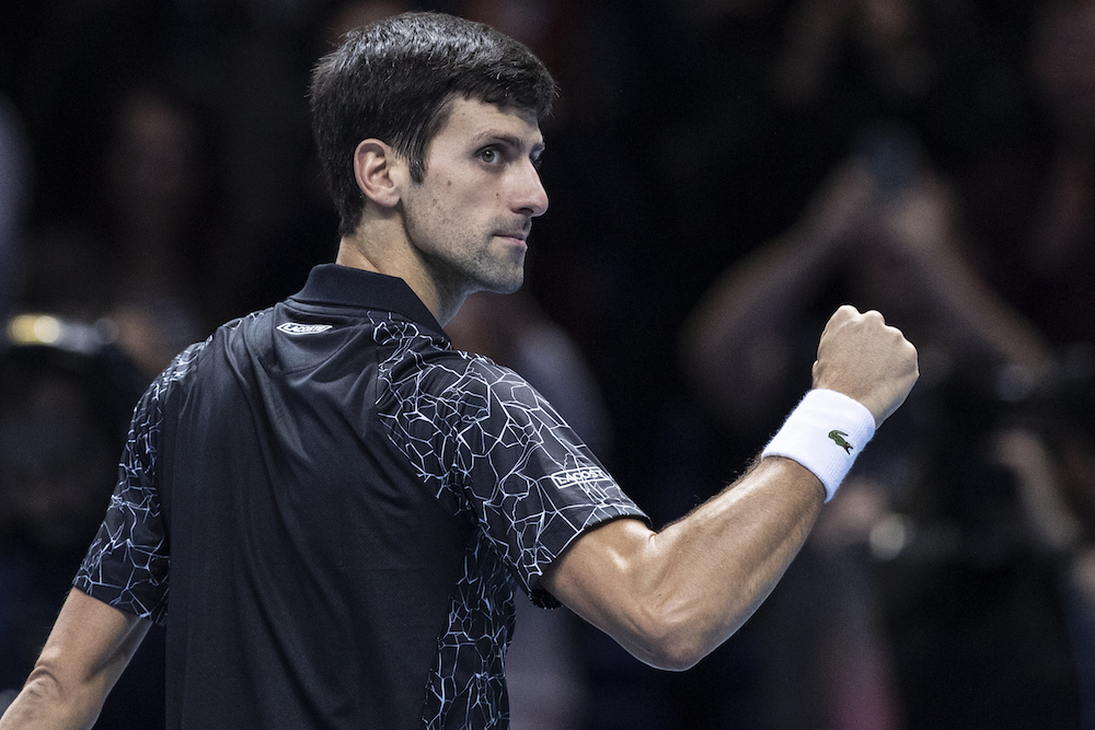 Novak Djokovic in the semi-final of the ATP World Tour Finals 2018, London