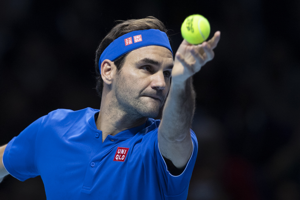 Roger Federer in the third round-robin at the ATP World Tour Finals 2018, London