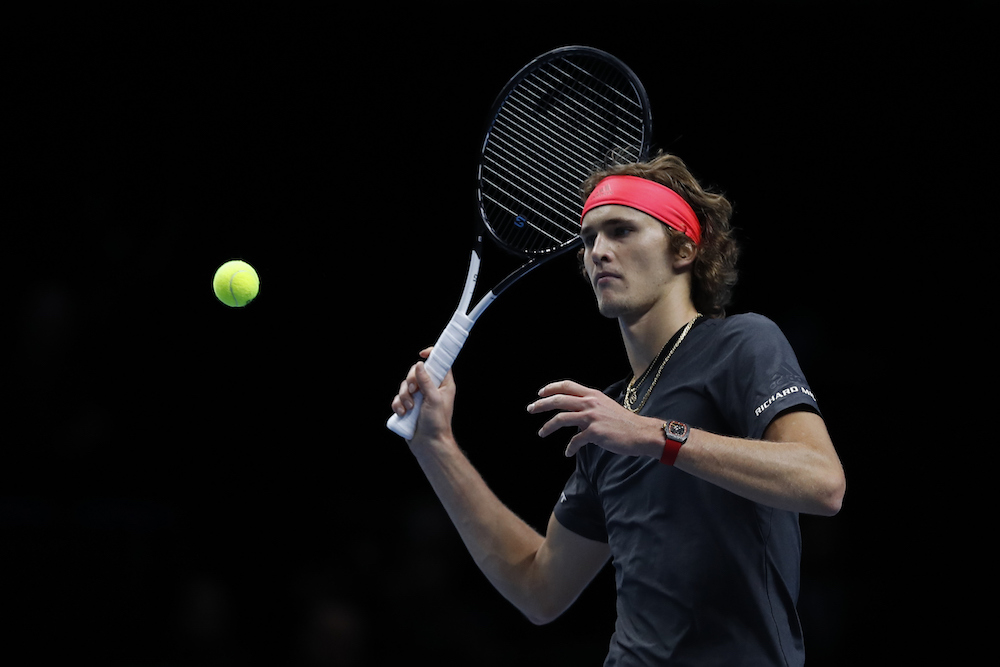 Alexander Zverev in the first round-robin at the ATP World Tour Finals 2018, London