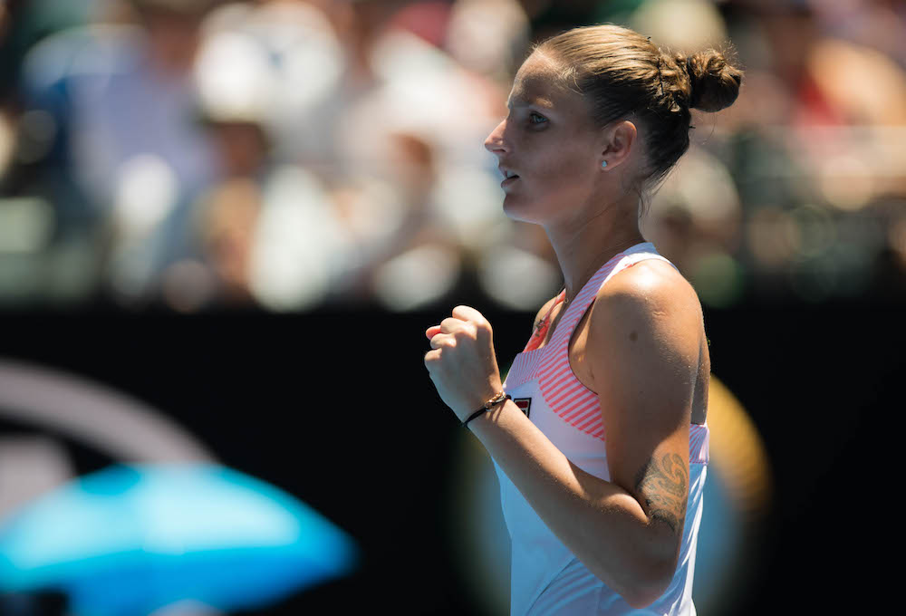 Karolina Pliskova in the quarter-final of the Australian Open 2019, Melbourne
