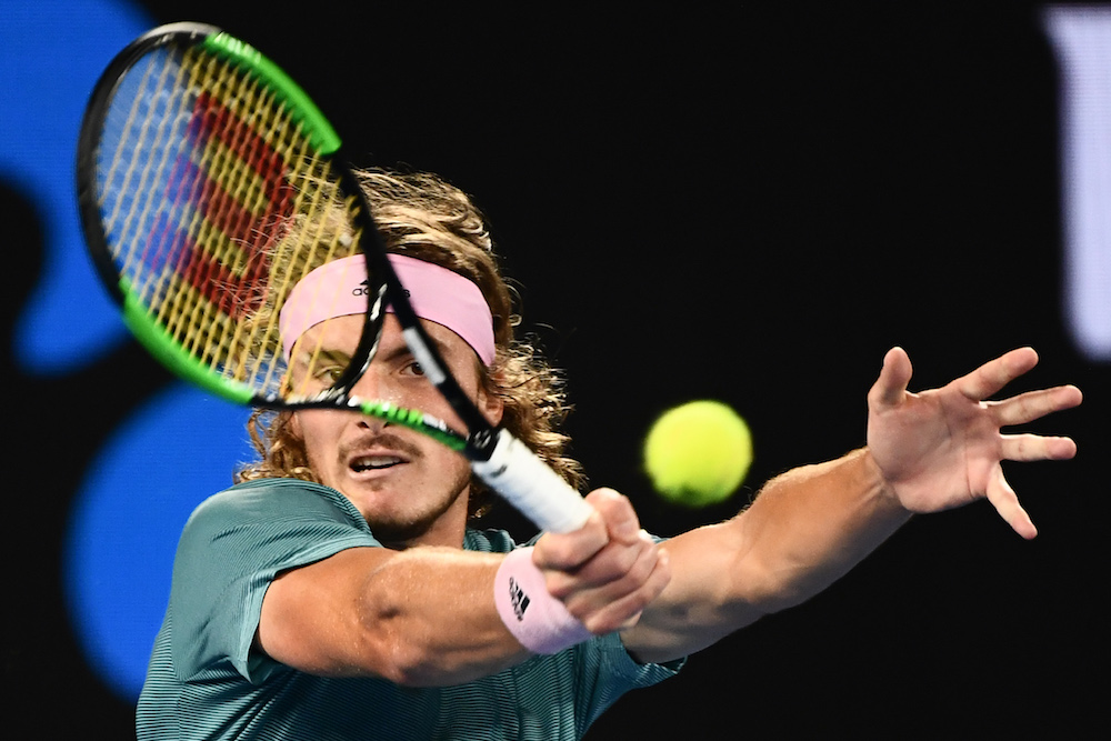 Stefanos tsitsipas in the fourth round of the Australian Open 2019, Melbourne