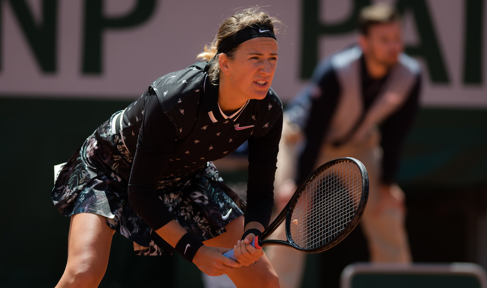 Victoria Azarenka in the first round of Roland Garros 2019, France
