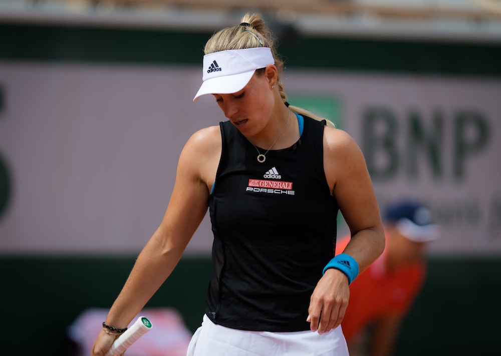 Angelique Kerber in the first round of Roland Garros 2019, France