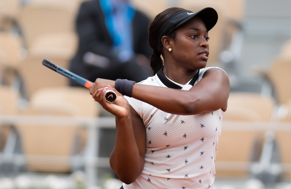 Sloane Stephens in the second round of Roland Garros 2019, France