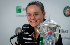 Ashleigh Barty after winning Roland Garros 2019. France