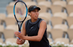 Madison Keys in the fourth round of Roland Garros 2019, France