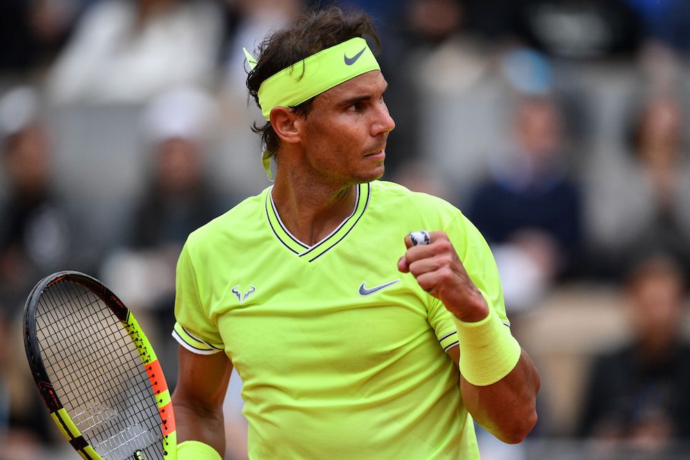 Rafael Nadal in the final of Roland Garros 2019, France
