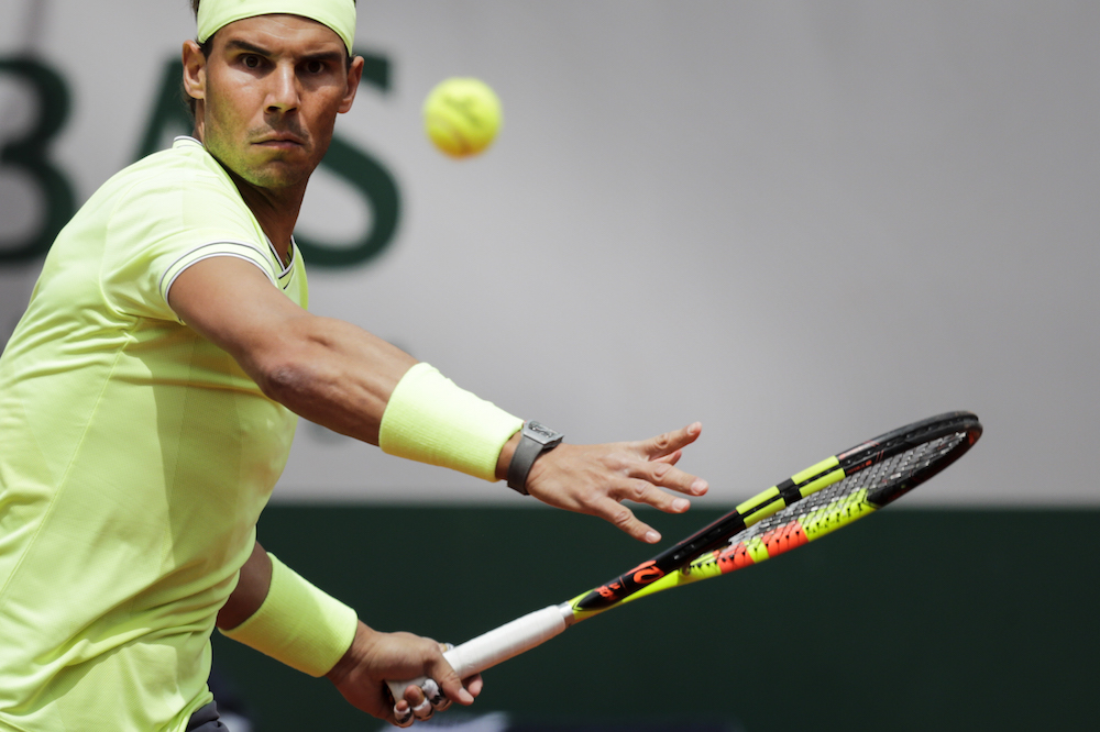 Rafael Nadal in the first round of Roland Garros 2019, France