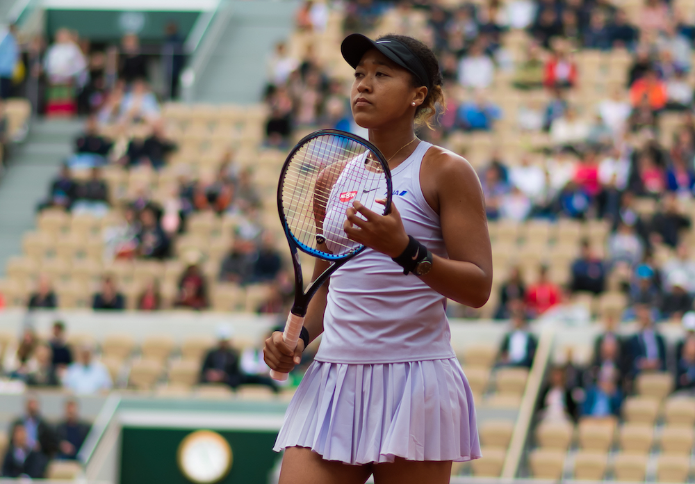 Naomi Osaka in the second round of Roland Garros 2019, France