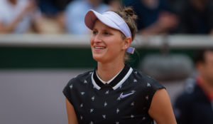Marketa Vondrousova in the semi-final of Roland Garros 2019, France