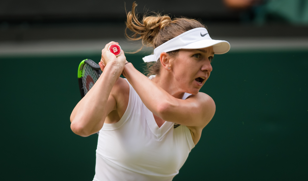 Simona Halep in the third round of Wimbledon 2019