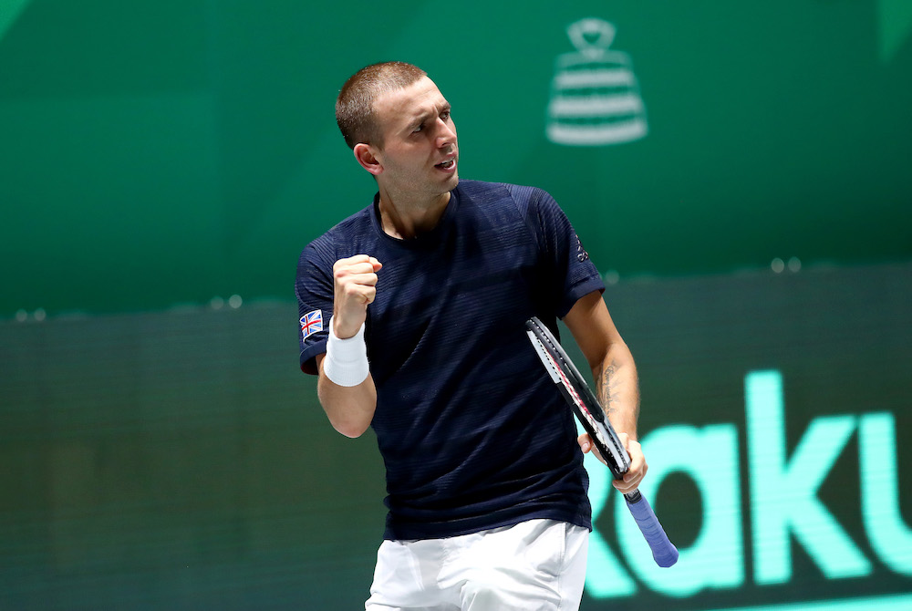 Dan Evans in the group stage of the 2019 Davis Cup Finals, Madrid