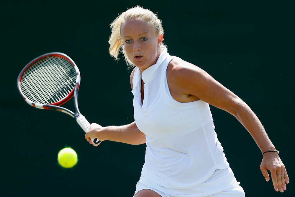 Emily Webley-Smith at Wimbledon Qualifying, 2014