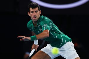 Novak Djokovic in the quarter-final of the 2020 Australian Open, Melbourne