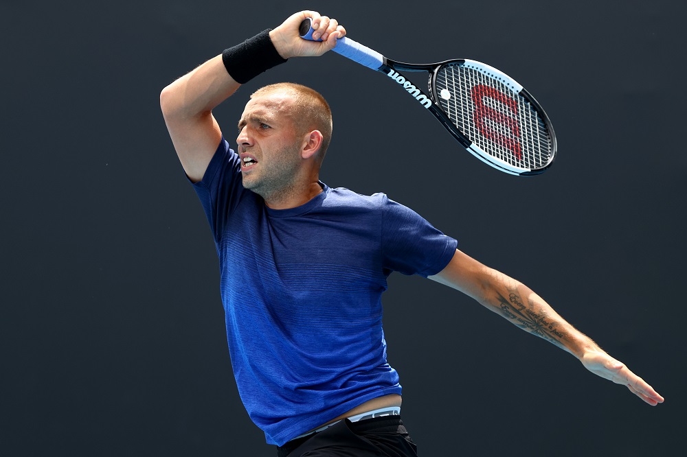 Dan Evans in the second round of the Australian Open 2020, Melbourne