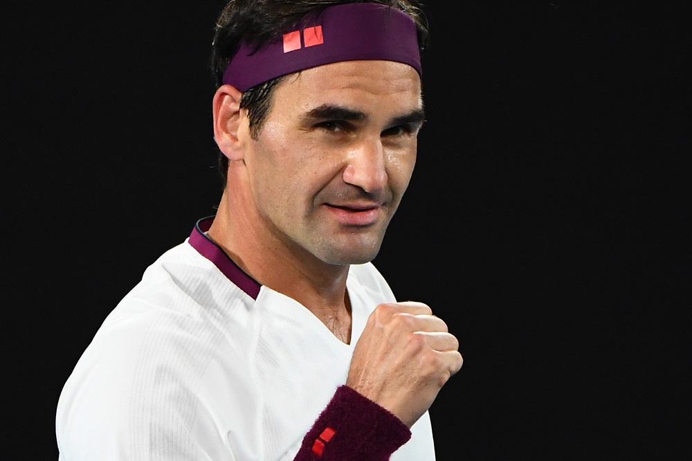 Roger Federer in the fourth round of the 2020 Australian Open, Melbourne