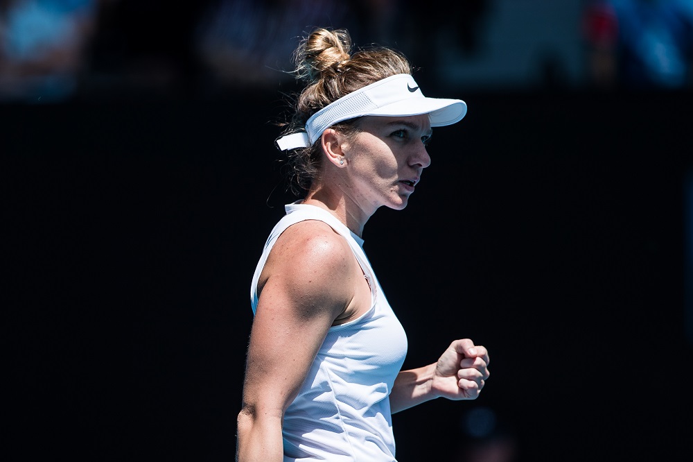 Simona Halep in the fourth round of the 2020 Australian Open, Melbourne