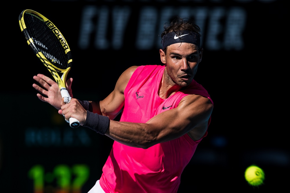 Rafael Nadal in the third round of the 2020 Australian Open, Melbourne