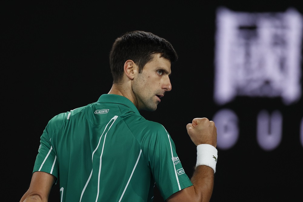 Novak Djokovic in the final of the 202 Australian Open, Melbourne