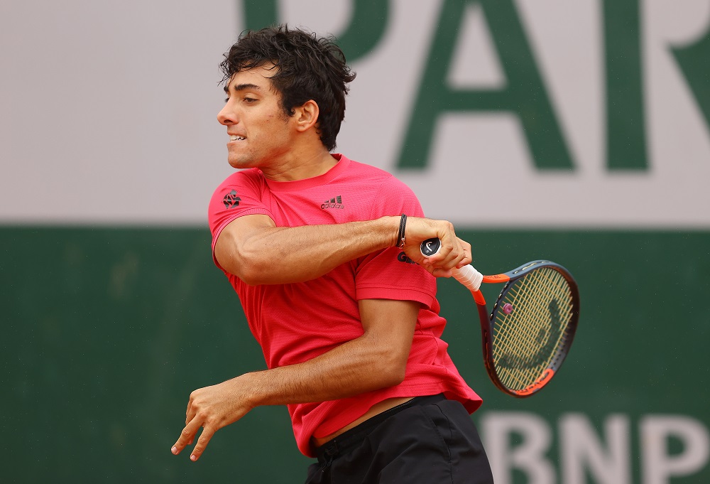 Cristian Garin in the first round of Roland Garros 2020, France