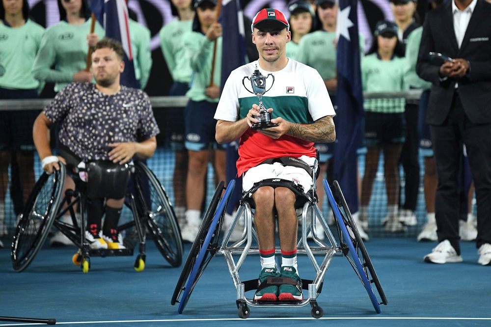 Andy Lapthorne, runner-up in the Quad Wheelchair Singles Final at the 2020 Australian Open, Melbourne