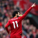 Mohamed Salah in the Premier League match between Liverpool and AFC Bournemouth, 2020