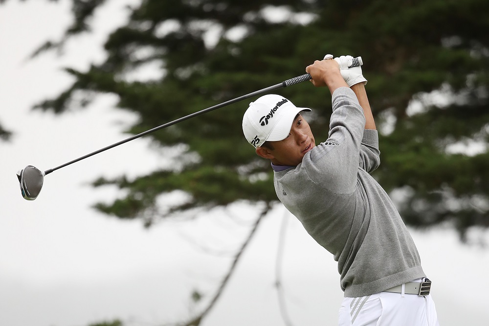 Collin Morikawa from the 16th tee on the final round of the 2020 PGA Championship, San Francisco, California
