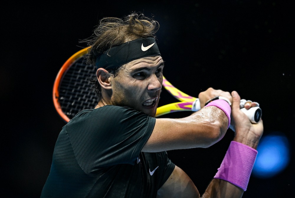 Rafael Nadal on Day 3 of the 2020 Nitto ATP Finals, London, UK